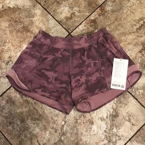Pink camp lululemon hotty hot shorts